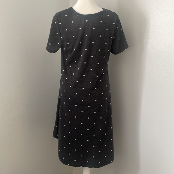 Liam & Co. polka dot gray midi casual dress, size M - Picture 3 of 6